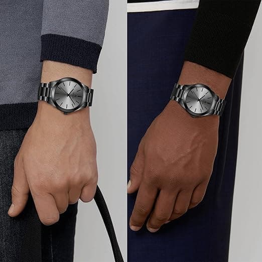 LN LENQIN Mens Watches Waterproof Stainless Steel Watch for Men Analog Quartz Fashion Business Designer Wristwatch