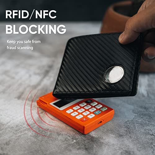 Serovi AirTag Wallet for Men Genuine Leather Bifold Wallet with AirTag Holder RFID Blocking Wallet With 2 ID Window and 12 Cards Holders Gift Box (Airtag Not included)