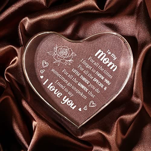 Gifts for Mom, Mom Birthday Gifts, I Love You Mom Gifts - Mother Acrylic Keepsake - Best Christmas Mother's Day Gifts for Mom from Daughter Son