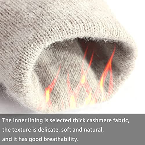 Harssidanzar Leather Gloves for Men,Winter Sheepskin Driving Gloves Cashmere Lined