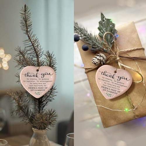 YZEXEZY Thank You Being A Part of My Journey Ornament Keepsakes- Appreciation Gifts,Thank You Gifts Farewell Gift for Women Friends Manager Coworkers Boss Teacher with Gift Box
