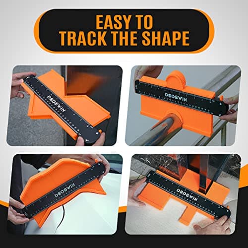 dodowin Contour Gauge Tool,Fathers Day Gifts for Men Birthday Dad Husband Him, Super Gauge Shape Outline Tool for Woodworking, Flooring Measure Tools，Anniversary/Boyfriend Gift