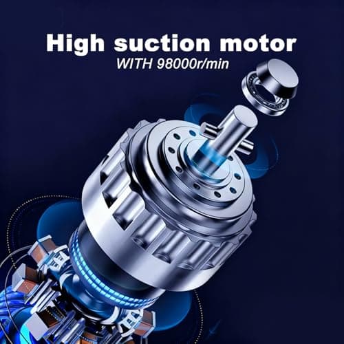 BOYMOO Car Vacuum Cleaner – 9000PA High Power Suction, DC 12V Portable Handheld Auto Vacuum with Attachments, Mini Car Interior Cleaner for Pet Hair, Dust, Crumbs, and Debris (Midnight Black)