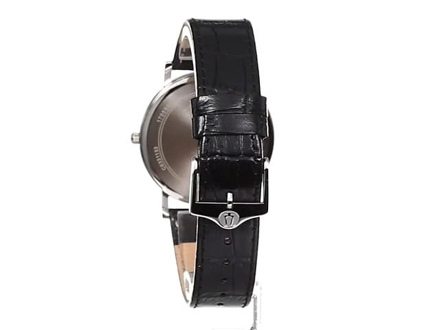 Bulova Men's Classic 3-Hand Calendar Date Quartz Leather Strap Watch, Buckle, 37mm