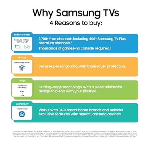 Samsung 50-Inch Class Crystal UHD U8000F 4K Smart TV (2025 Model) Endless Free Content, Crystal Processor 4K, MetalStream Design, Knox Security, Alexa Built-in