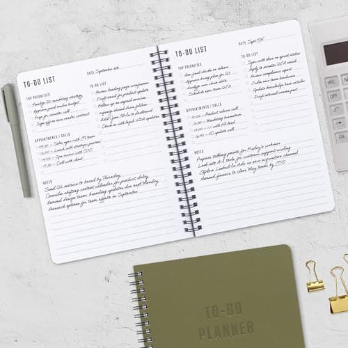 Durable 2026 Daily Planner - 7" x 10" Daily Planner with Weekly & Monthly Spreads for Easy Planning - Perfect Calendar Book for Women or Men To Organize All Appointments, Tasks and Boost Productivity