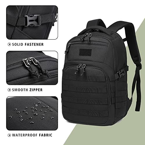 Wotony Military tactical backpack, backpack for men black small tactical assault bag