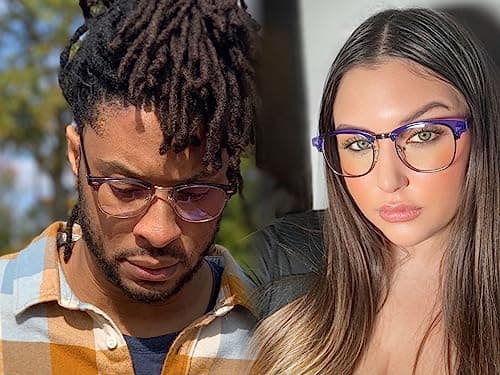 VISOONE Lightweight Blue Light Blocking Glasses Square with Anti Computer Glare for Gaming Men and Women MONTANA