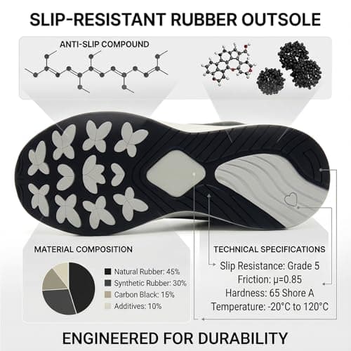 OKVOOT Women's Running Shoes Walking Shoes Wide Width Leather: Comfortable Shock Absorbing Breathable Lightweight Non-Slip Athletic Fashion Sneakers for Tennis Gym Workout Training Casual