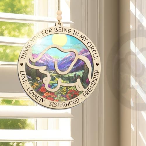 GEEMBI Elephant Gifts for Women - Suncatcher Christmas Ornaments 2025 for Tree Decorations - Elephant Ornament for Christmas Decorations, Sister Gifts for Friends, Friend Gift for Sister