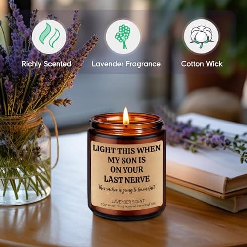 GSPY Scented Candle, Daughter in Law Gifts - Christmas, Birthday Gifts for Daughter in Law, Sons Girlfriend - DIL Present from Mother in Law - Funny Wedding, Bridal Shower Presents for Future New DIL