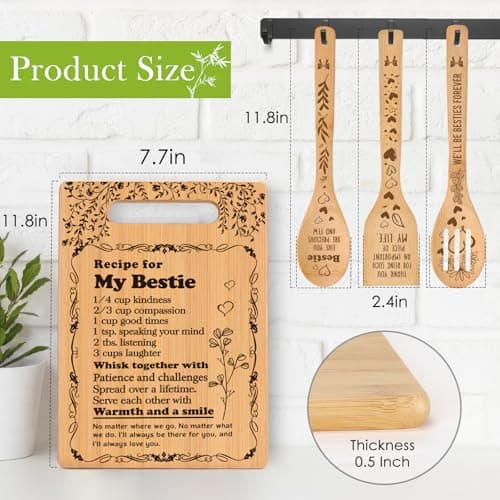 To My Bestie Gifts for Friendship Gifts for Women Friends Birthday Christmas Gifts Ideas for BFF Bestie Soul Sister Bestie Gifts for Women Friend BFF Gifts Best Friend Cutting Boards for the Kitchen