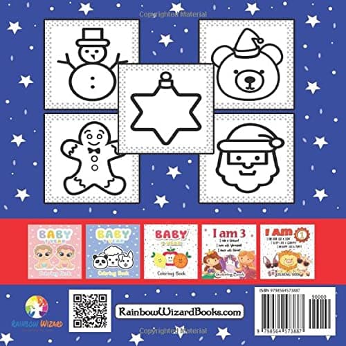 Christmas My First Coloring Book for 1 Year Old & 2 Year Old: Baby Coloring Book 1 Year & 2 Year Old Kids. 50 Big and Easy Pictures to Color with ... X-Mas Gift for Toddlers. (Baby ages 1-2)