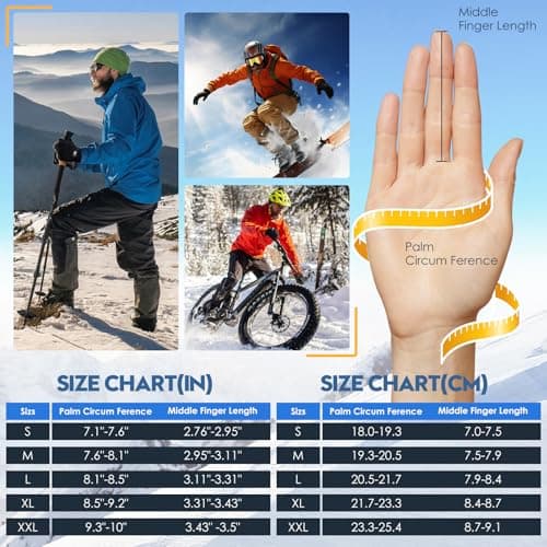 Bruvoalon Winter Gloves for Women & Men, 3M Thermal Insulation, Lycra Fabric, Touchscreen, Anti-Slip