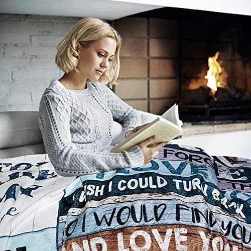 Anniversary Romantic Gift for Wife, Ultra-Soft Micro Fleece Sherpa Throw Blanket, Christmas Day Gifts for Her, Wife Birthday Gifts from Husband, for Bedding Sofa and Travel