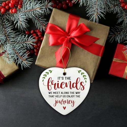 NewEleven Women - Friend Gifts Ornaments 2025 - Friendship Gifts for Friends, Birthday Gift for Women, Besties, Soul Sisters - Ceramic Christmas Ornaments