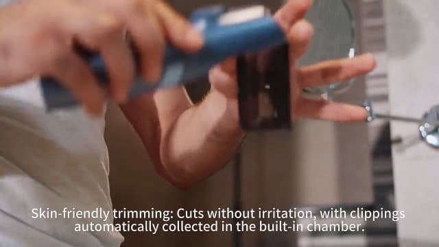 ENSSU Beard Trimmer for Men Auto-Vaccum, Rechargeable Electric Men Beard Trimmers with 2 Combs, 1-20mm Adjustable Length Dial, Waterproof Cordless Mustache Trimmer for Face, Stubble