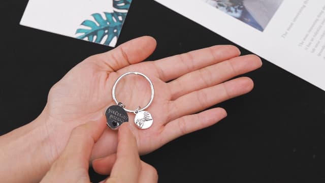 Jovivi 2pcs You Are My Person Pinky Promise Charm Pendant Keychain Jewelry Set - Valentines Day Best Friend Gift