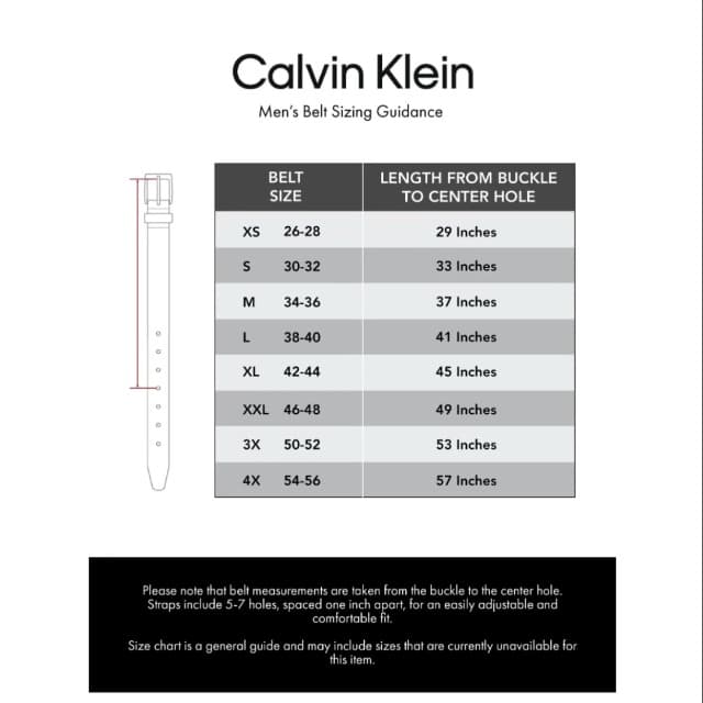 Calvin Klein Men’s CK Monogram Cut Out Buckle Belt – Casual Belt for Jeans & Everyday Wear