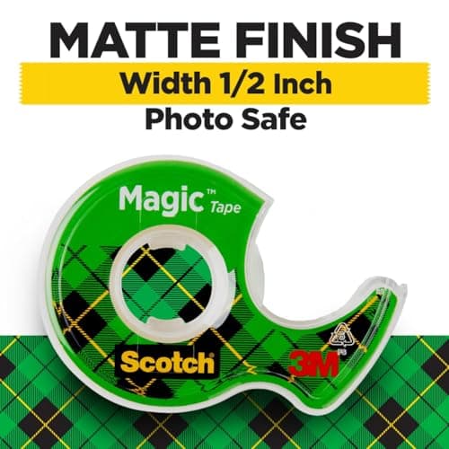 Scotch Magic Tape, Invisible, Home Office Supplies and Back to School Supplies for College and Classrooms, 6 Rolls with Dispensers