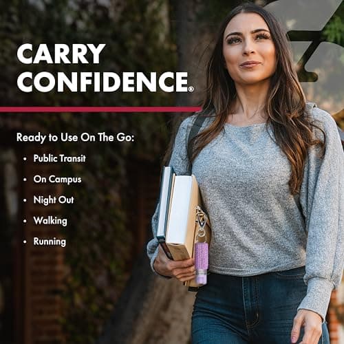 SABRE Pepper Spray - Quick Release Keychain for Easy Carry & Fast Access, Max Police Strength Self Defense OC Spray With UV Dye, 10 Sec. Spray Time, Finger Grip - Faster Aim, 0.54 fl oz, Secure Safety