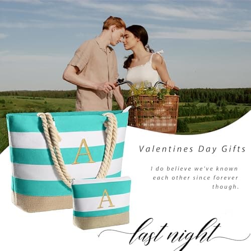 YOOLIFE Beach Bags for Women - Travel Canvas Beach Tote, Pool Waterproof Bag, Travel Essentials, Gifts for Women Birthday