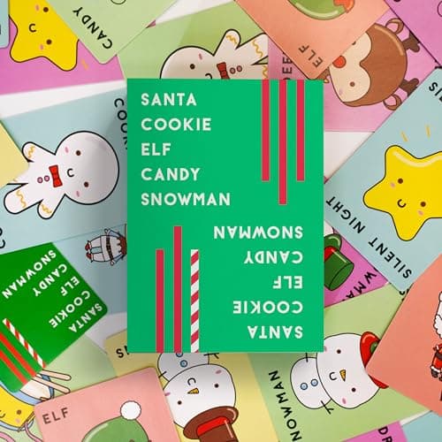 Santa Cookie Elf Candy Snowman Card Game – by Taco Cat Goat Cheese Pizza – Holiday Party Card Game – Great Stocking Stuffer – Fun for Kids, Teens, Adults and Family - 10 Min Ages 7+