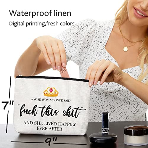 Luck This S-hit - Fun Birthday Gifts for Women - Makeup Travel Case/Bag, Anniversary Present, Commemorative/Retirement Gift