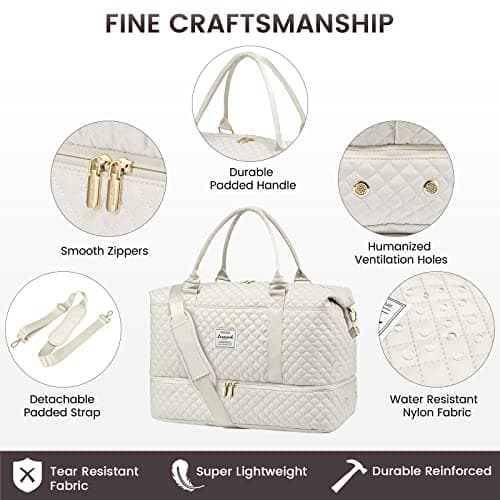 LOVEVOOK Travel Duffle Bag,Weekender Bags for Women with Shoe Compartment，Carry on Overnight Bag with Toiletry Bag,Gym Duffel Bag with Wet Pocket, Hospital Bags for Labor and Delivery