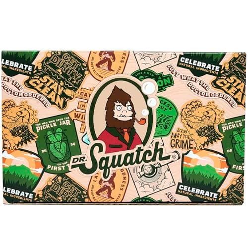 Dr. Squatch 2025 Holiday Bundle - Men's Natural 4 Soap and 4 Deodorant Gift Set - Cold Process Soap with No Harsh Chemicals + Odor-Squatching, Aluminum Free Deodorant