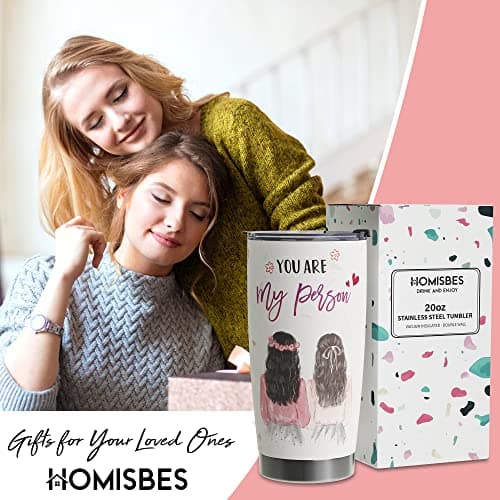 Best Friend Tumblers - You Are My Person 20oz - Perfect Gifts for Best Friends, Friendship Gifts