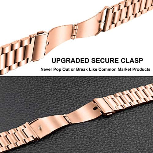 TRUMiRR Band Sets for Apple Watch 11 10 42mm / 9 8 7 41mm Rose Gold Women, 2 Pack Solid Stainless Steel Watchband + Mesh Strap for iWatch SE 3 2 Series 6 5 4 3 2 1 40mm 38mm