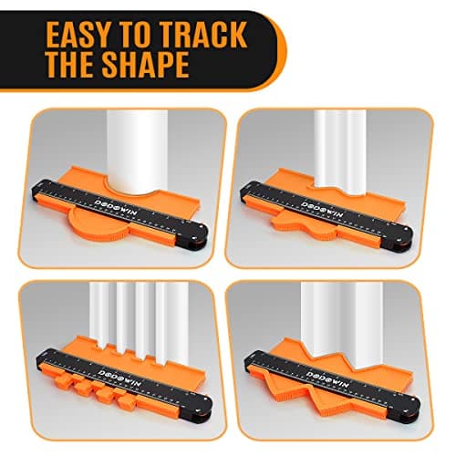 dodowin Contour Gauge Tool,Fathers Day Gifts for Men Birthday Dad Husband Him, Super Gauge Shape Outline Tool for Woodworking, Flooring Measure Tools，Anniversary/Boyfriend Gift