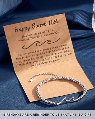 Tarsus Birthday Gifts for Women, Through The Waves of Life, Birthday Bracelet for Women Friend Sister Daughter Mom Grandma...