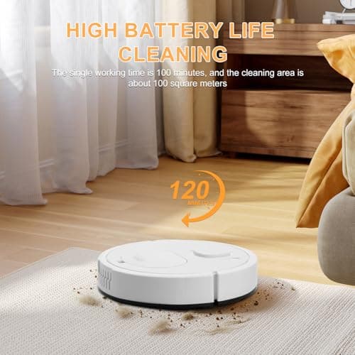Robot Vacuum, Featuring a 3-in-1 Comprehensive Cleaning System That vacuums and mops, with 2000Pa Suction Power. This Ultra-Thin and Quiet Robot Vacuum and mop is Ideal for pet Hair