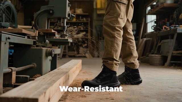 NORTIV 8 Men's 8" Composite Toe Work Boots, Lightweight Side Zipper ASTM F2412-24 & ASTM F2913-24 Safety Military Boots for All-Day Comfort, Peakforce-Nano