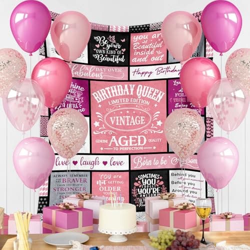 Birthday Gifts for Women Girls Her Friendship, Gifts for Women Birthday Unique, Womens Birthday Gift Ideas for Mom Friend Sister, Happy Birthday Gifts for Woman, Best Female Bday Throw Blanket 60"X50"