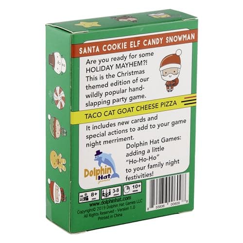 Santa Cookie Elf Candy Snowman Card Game – by Taco Cat Goat Cheese Pizza – Holiday Party Card Game – Great Stocking Stuffer – Fun for Kids, Teens, Adults and Family - 10 Min Ages 7+