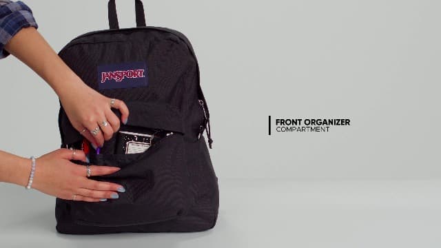 JanSport SuperBreak One Backpacks - Durable, Lightweight Bookbag with 1 Main Compartment, Front Utility Pocket with Built-in Organizer - Premium Backpack, Black