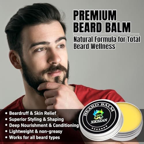 Beard Straightener w/Beard Oil & Balm & Guide E-Book,Upgraded 3 in 1 Hair Straightener Brush Beard Straightening Comb,Unique Stocking Stuffers Gifts for Men Him Dad Husband Birthday Christmas Gifts
