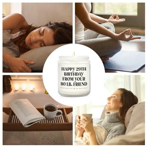 BaubleDazz Funny Best Friend Birthday Gifts for Women- Handmade Lavender Soy Wax Candle- Happy 30th, 40th, 50th, 60th,70th Birthday Gifts for Women, Friend, Her, Bestie (7oz)