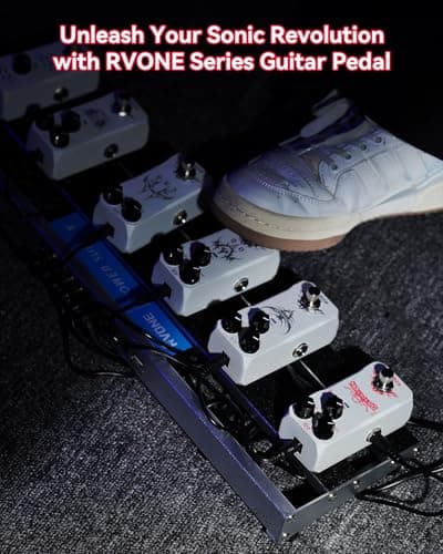RVONE High Gain Distortion Pedal for Electric Guitar, Aluminum Guitar Pedal, Analog Guitar Effects Pedal for Compact Stage & Studio Pedal, True Bypass