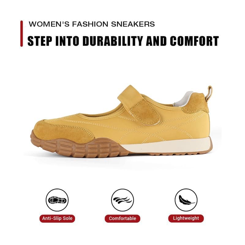 COOLLULU Mary Jane Shoes Sneakers for Women Fashion Ballet Sneakers with Foam Insole Non Slip Sneakerinas Retro Tennis Lightweight Flats Footwear for Daily Walking Causal Dressy