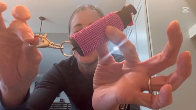 FIGHTSENSE Self Defense Pepper Spray - 1/2 oz Compact Size Maximum Strength Police Grade Formula Best Self Defense Tool for Women W/Leather Pouch Keychain