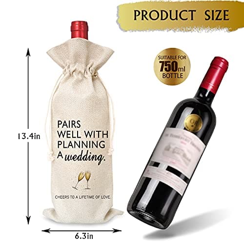 Wine Bag Wedding Gift for Mr and Mrs - Engagement Gift J14