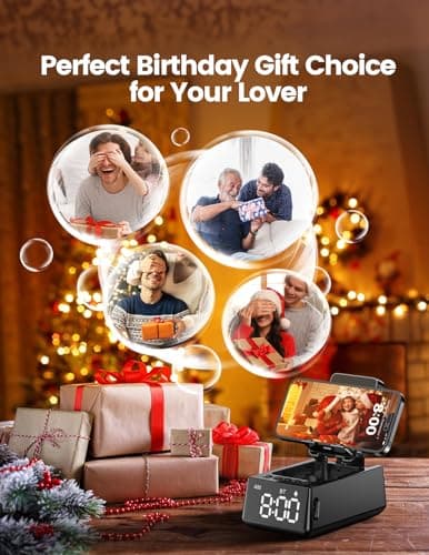 Birthday Gifts for Men Women-Bluetooth Speaker with HD Sound, Stocking Stuffers White Elephant Gifts for Adults, Kitchen Gadgets for Anniversary Idea Gift for Dad Mom Husband Wife(Black)