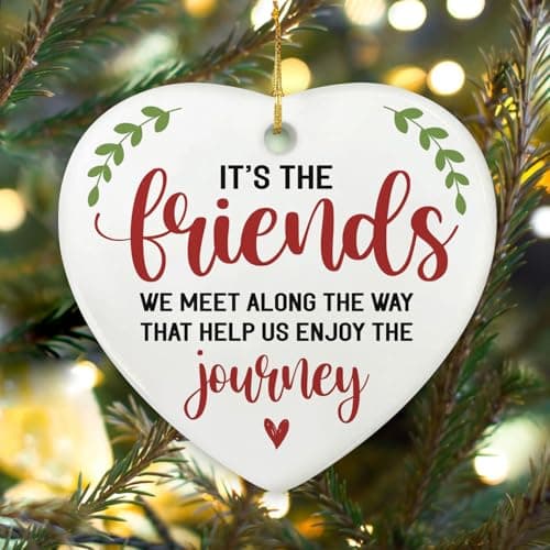 NewEleven Women - Friend Gifts Ornaments 2025 - Friendship Gifts for Friends, Birthday Gift for Women, Besties, Soul Sisters - Ceramic Christmas Ornaments