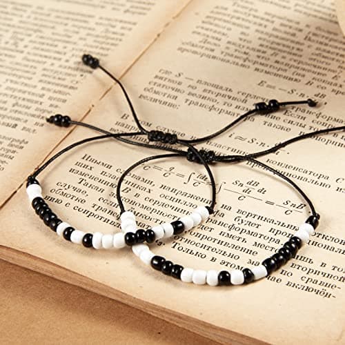 Desimtion Couples Bracelets I Love You Morse Code Matching Bracelets for Couples Gifts for Him and Her, Long Distance Relationship Gifts for Boyfriend and Girlfriend