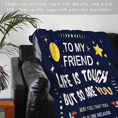 Niyewsor Best Friend Birthday Gifts for Women, Friendship Gifts for Women, Soul Sister, BBF, Bestie, Gift for Friends Female, to My Friend Blanket, 60"x50"