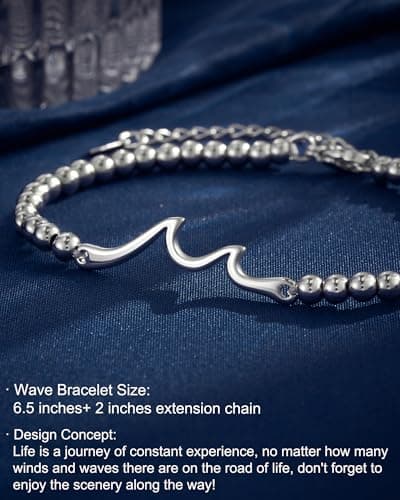 Tarsus Birthday Gifts for Women, Through The Waves of Life, Birthday Bracelet for Women Friend Sister Daughter Mom Grandma...